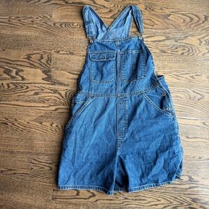 Old Navy Vintage Rare Overall Shorts Size L 100% Cotton Summer 2002